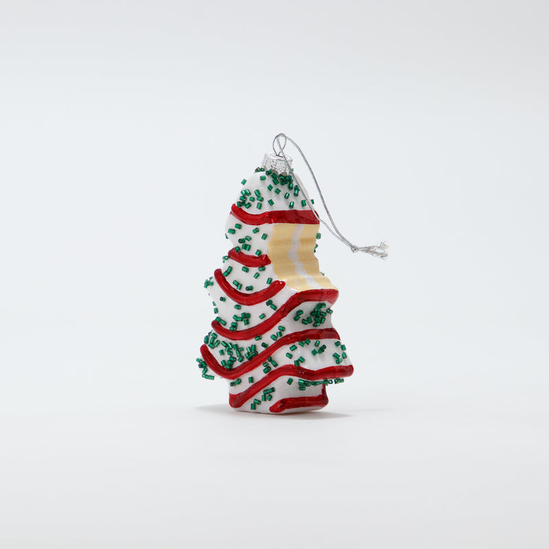 Christmas Ornament X'mas Tree Cake with Bite