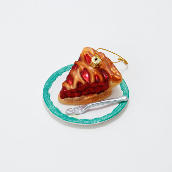 Christmas Ornament Cherry Pie Slice