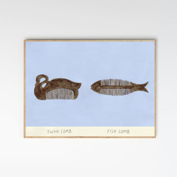Swan and Fish Comb by Isabelle Vandeplassche