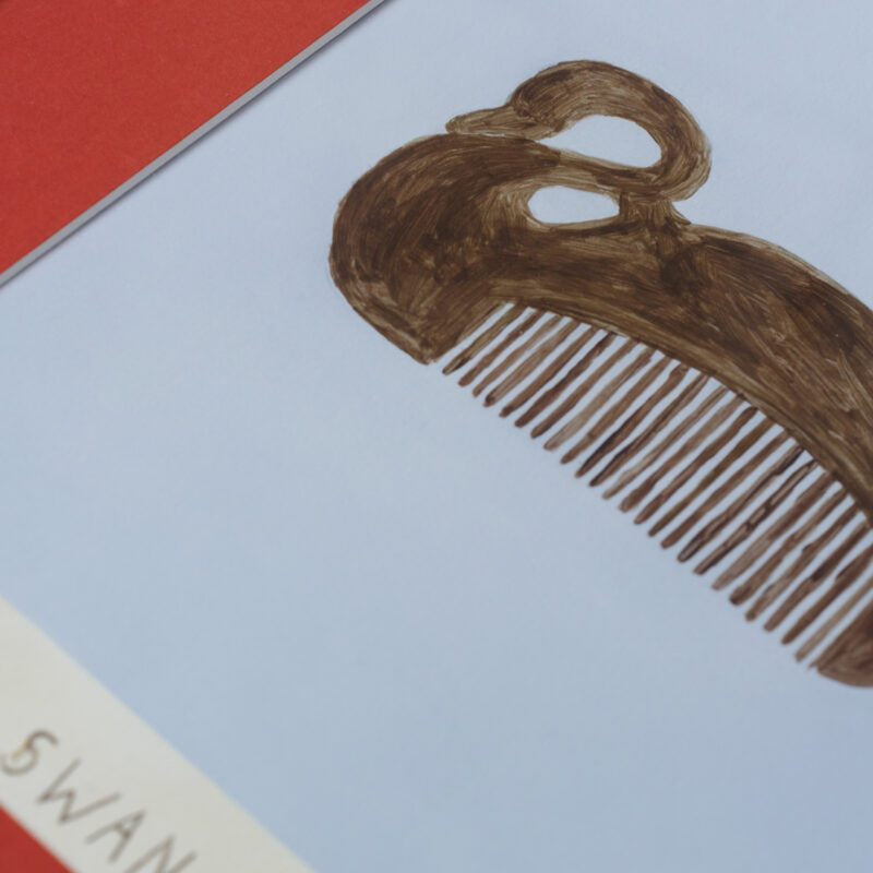 Swan and Fish Comb by Isabelle Vandeplassche