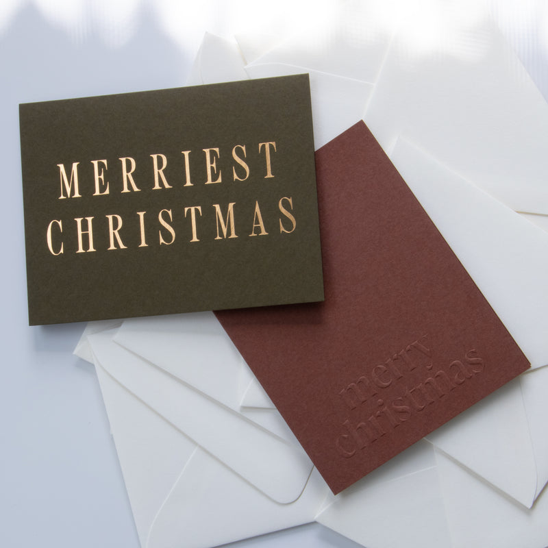 Greeting Card Merry Christmas #02 Chestnut