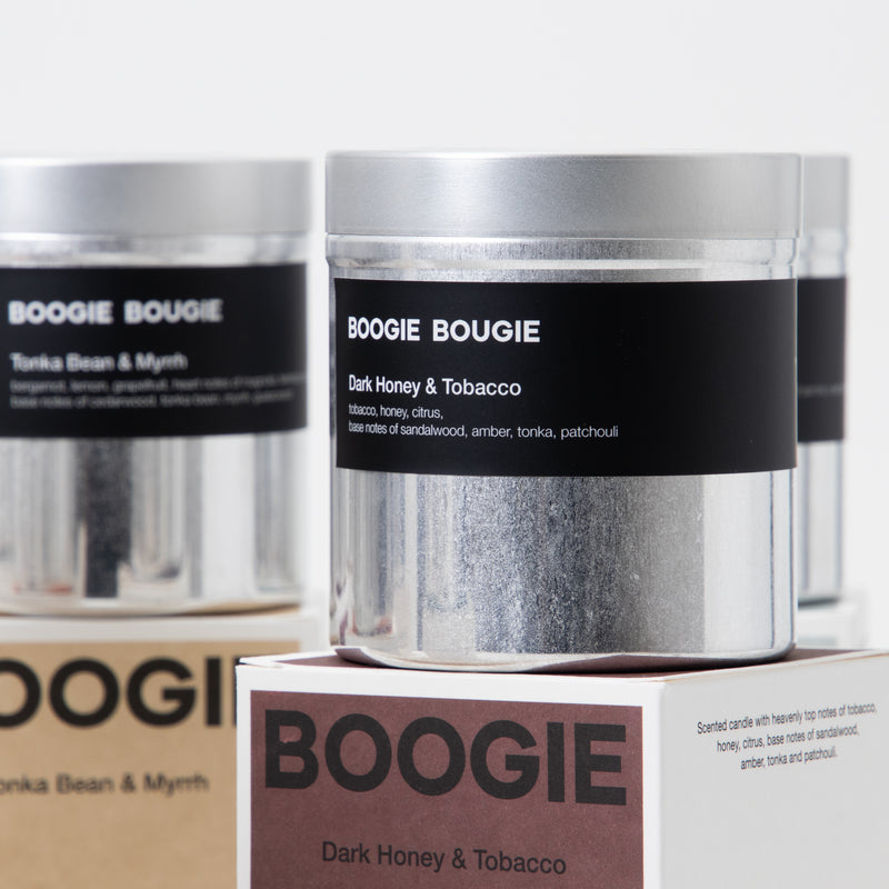 Boogie Bougie Candle Dark Honey & Tobacco