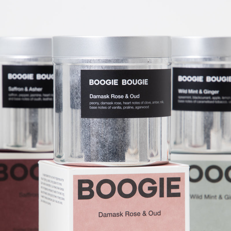 Boogie Bougie Candle Damask Rose & Oud