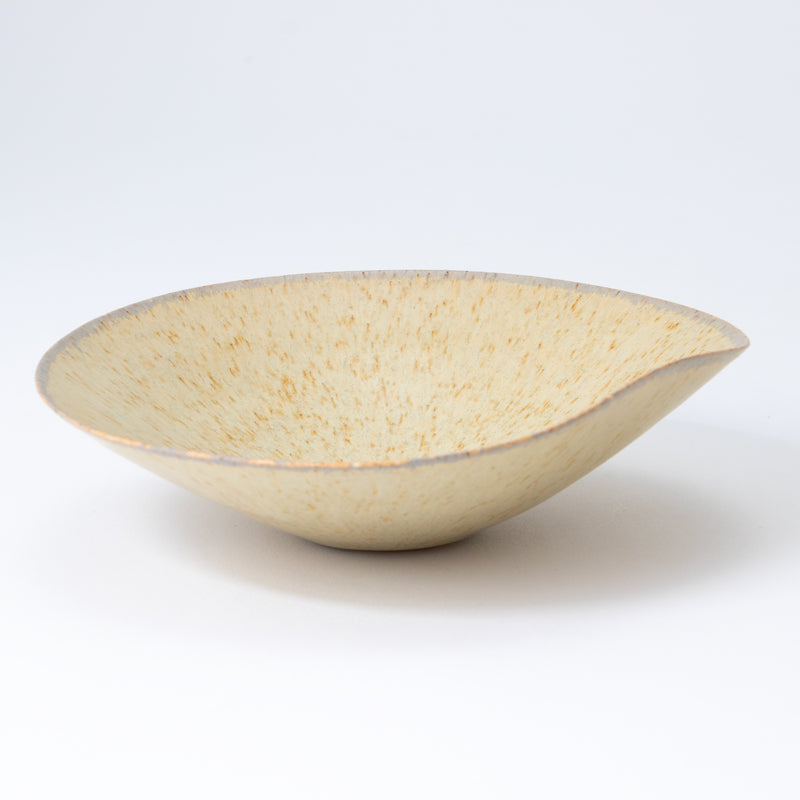 Bisui Ishikawa Folded Rim Bowl 15cm Tsutsumigusa