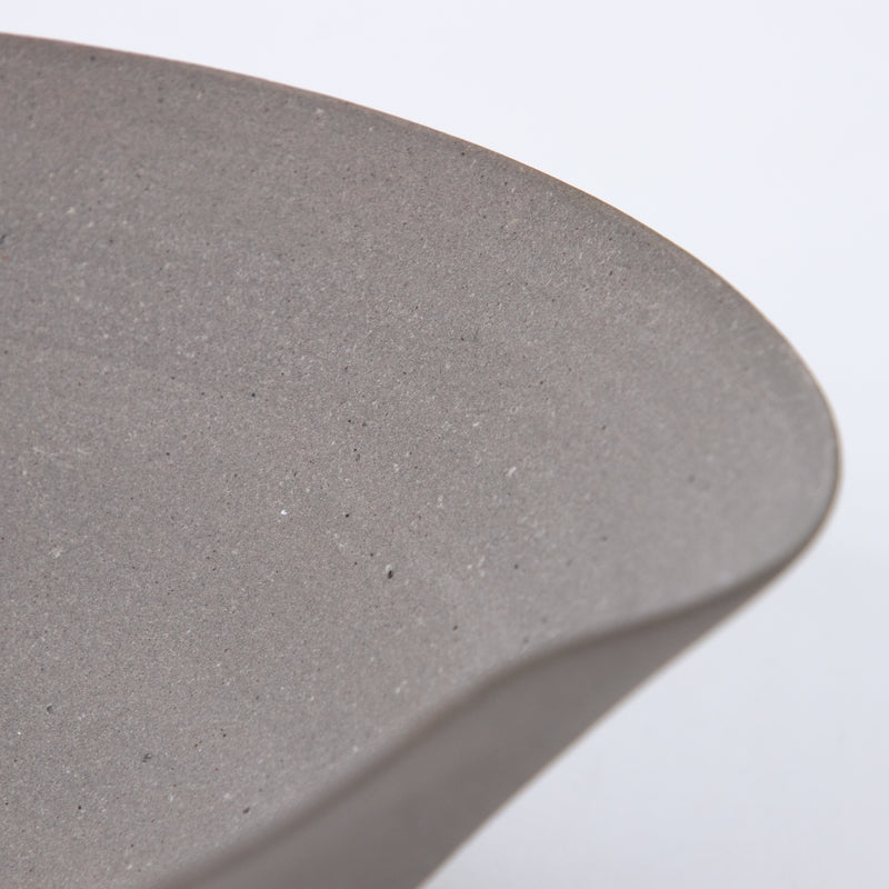 Bisui Ishikawa Folded Rim Bowl 21cm Yakishime (unglazed)