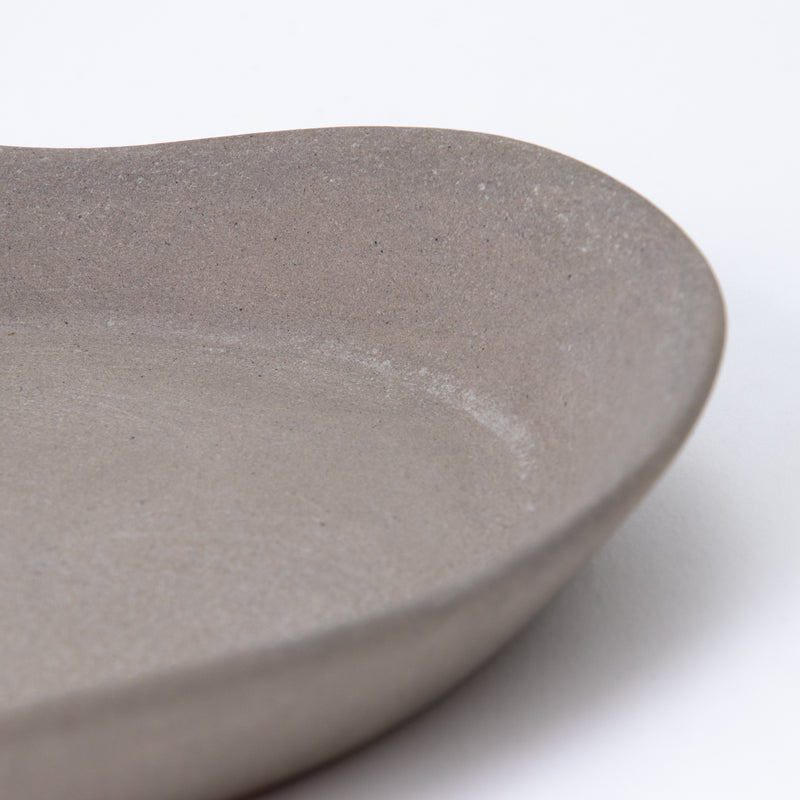 Bisui Ishikawa Oval Plate Yakishime (unglazed)