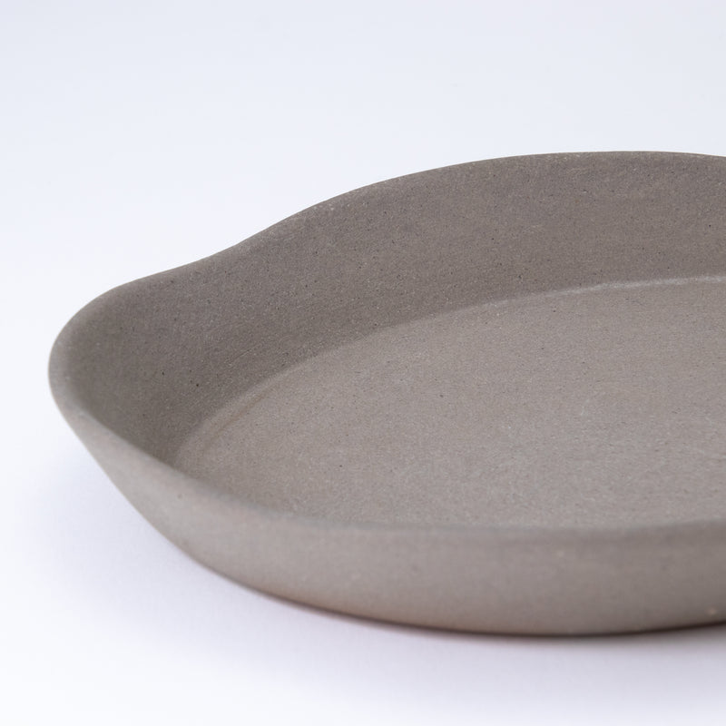 Bisui Ishikawa Oval Plate Yakishime (unglazed)