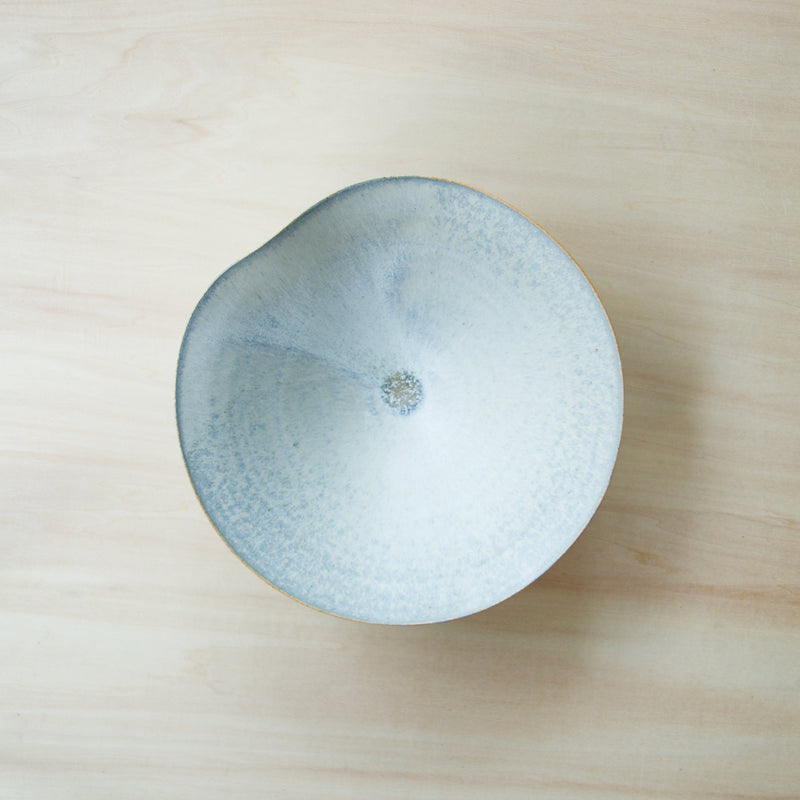 Bisui Ishikawa Folded Rim Bowl 22cm Sasameyuki