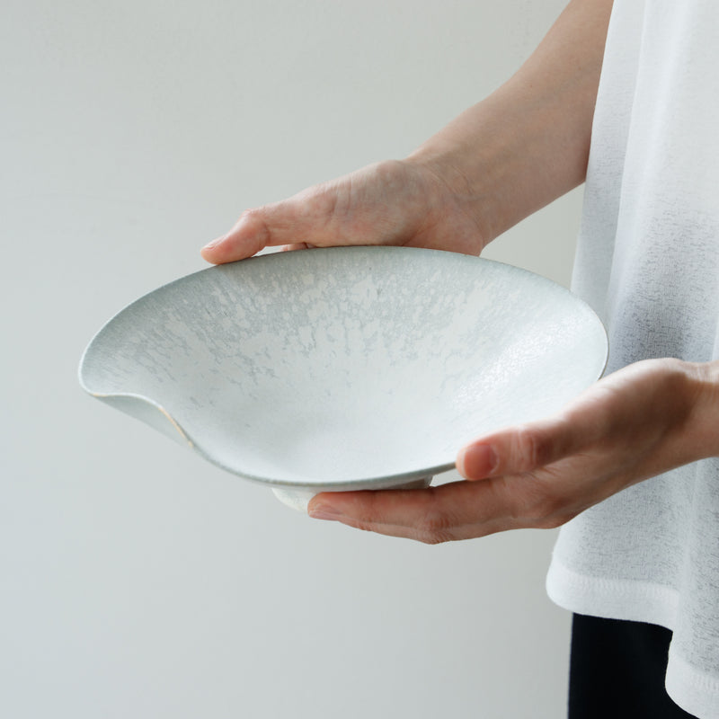 Bisui Ishikawa Folded Rim Bowl 21cm Asagiri