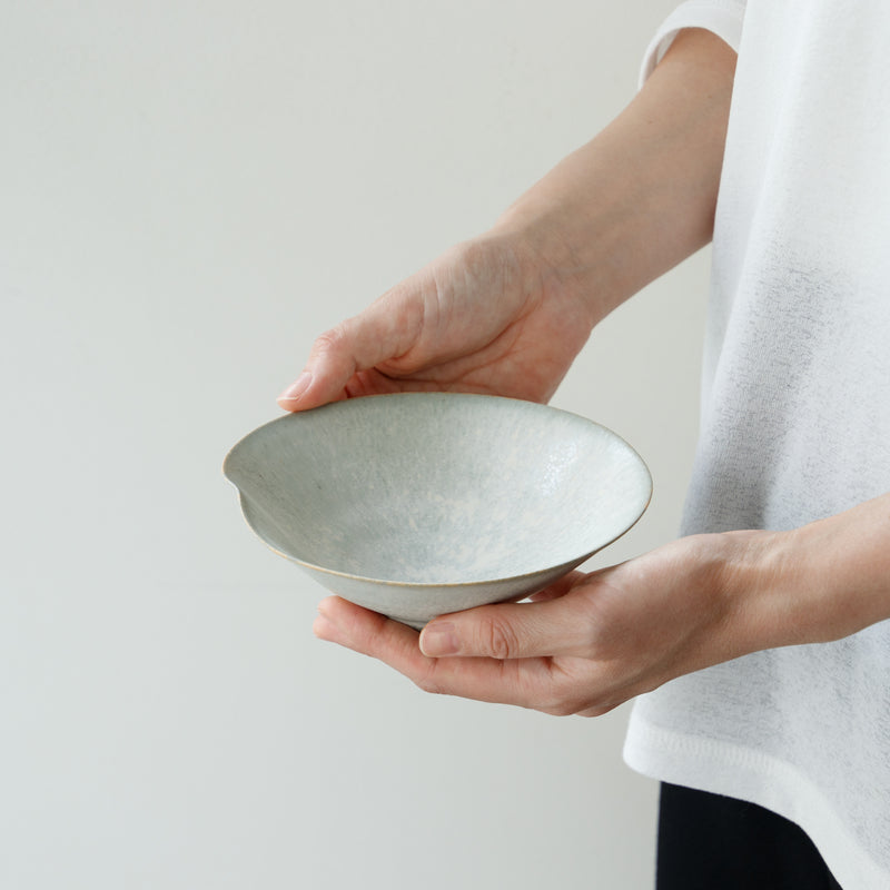 Bisui Ishikawa Folded Rim Bowl 14cm Asagiri