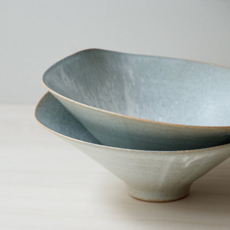 Bisui Ishikawa Folded Rim Bowl 20cm Asagiri