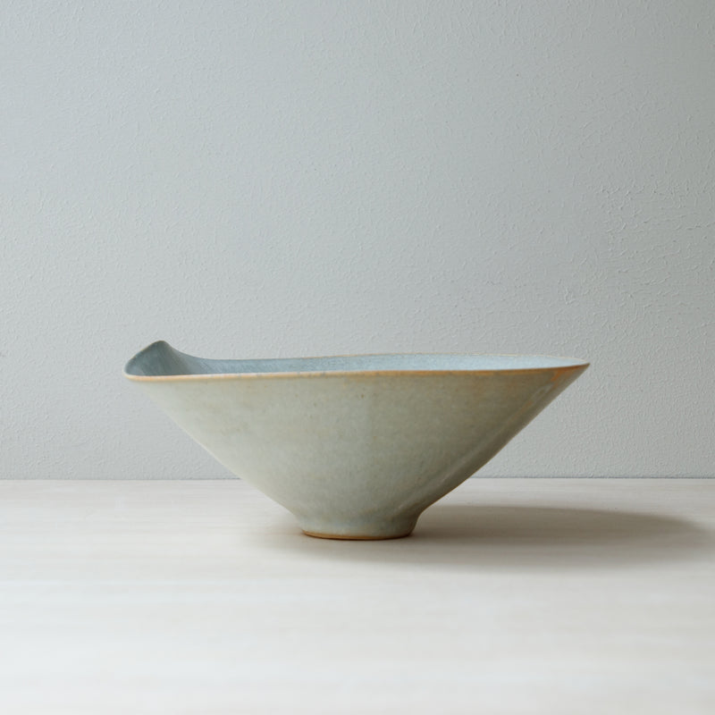 Bisui Ishikawa Folded Rim Bowl 20cm Asagiri