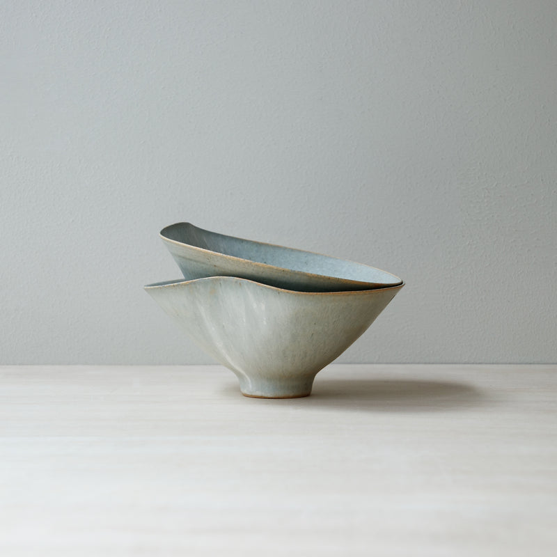 Bisui Ishikawa Folded Rim Bowl 16cm Asagiri