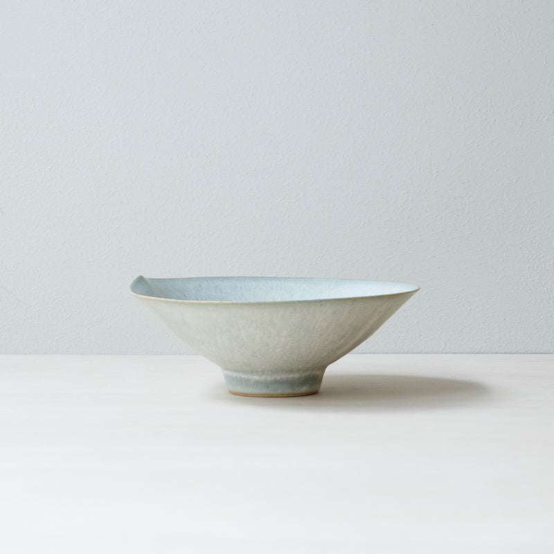 Bisui Ishikawa Folded Rim Bowl 14cm Asagiri