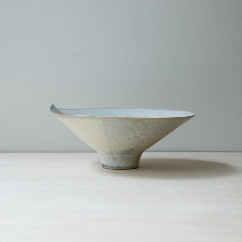 Bisui Ishikawa Folded Rim Bowl 22cm Sasameyuki