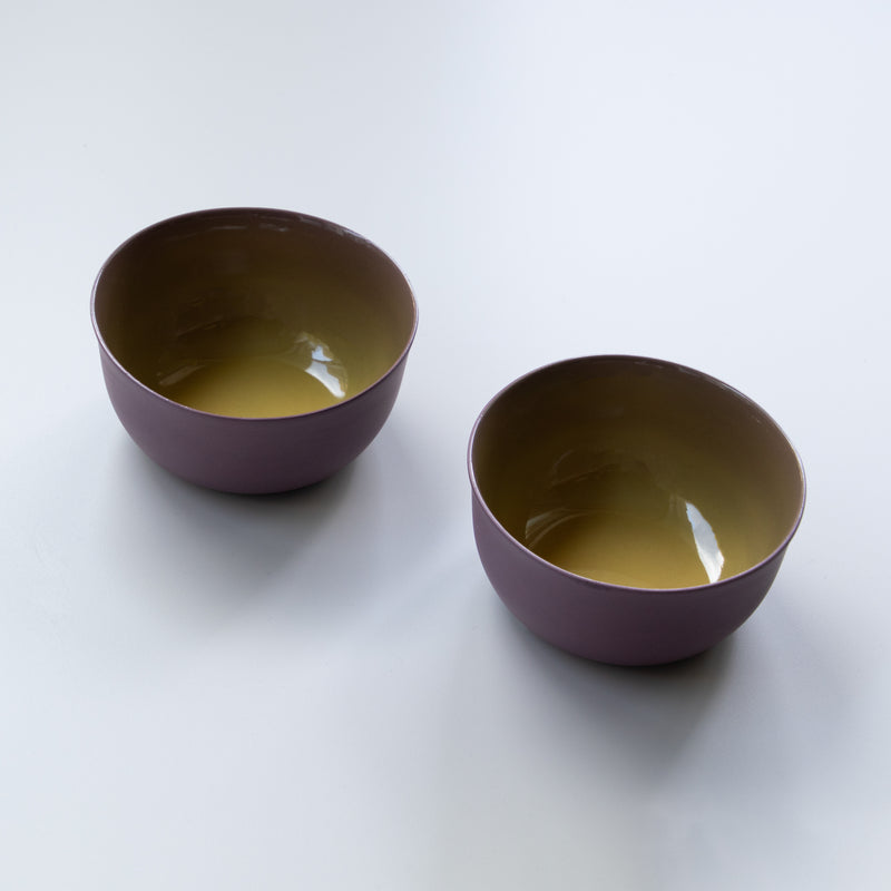 Grace of Glaze Small Bowl Purple/Yellow