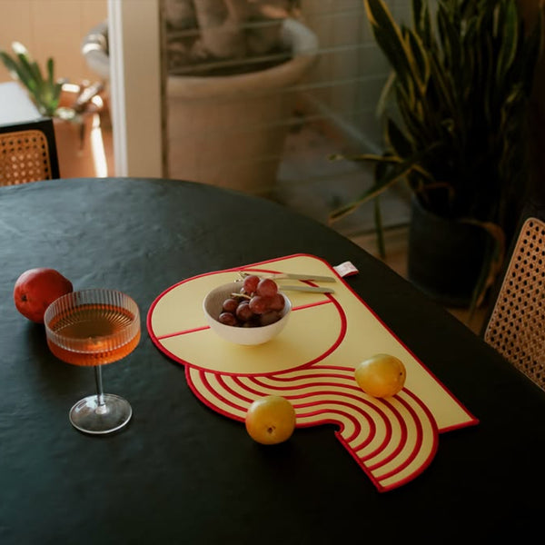 "STUDIO THE BLUE BOY" Wavy Split Placemats 4pcs