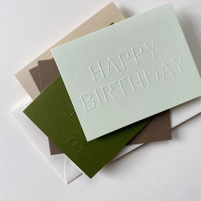 Greeting Card Happy Birthday #10 Pistachio