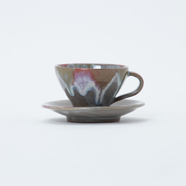 Lethe Cup & Saucer Red 