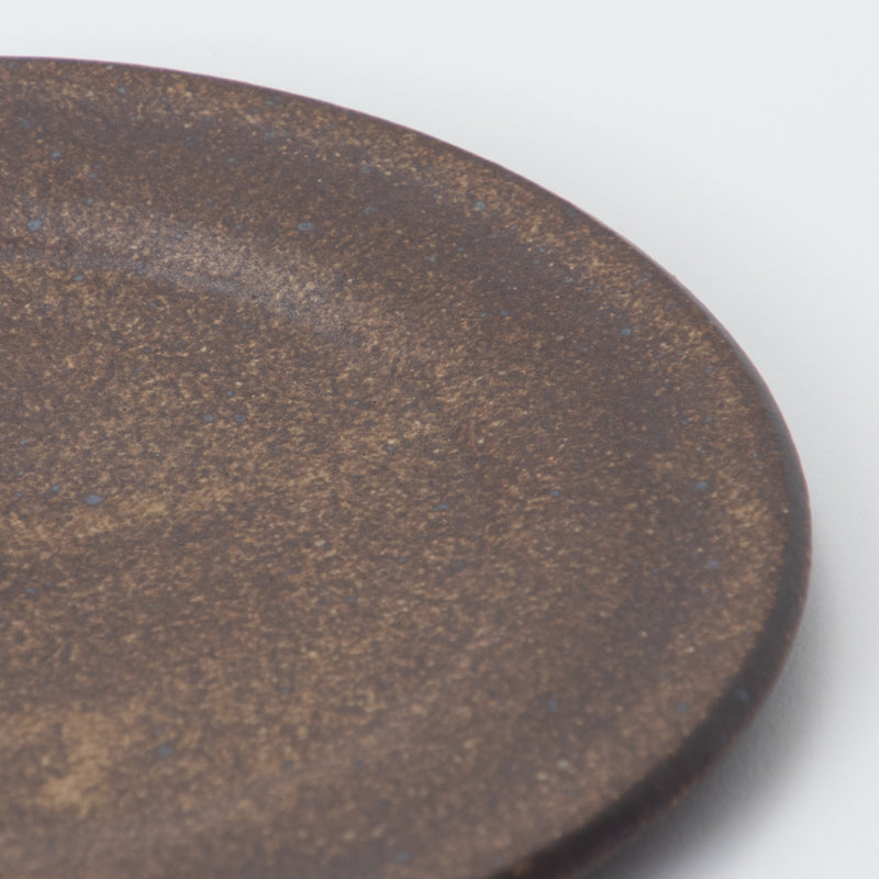 Shoshi Watanabe Flat Plate 15cm Stoney Matte (Black Clay)