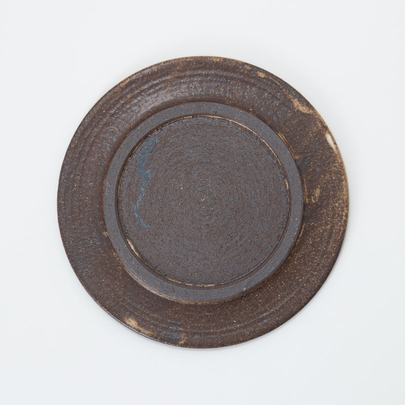 Shoshi Watanabe Flat Plate 22cm Stoney Matte (Black Clay)