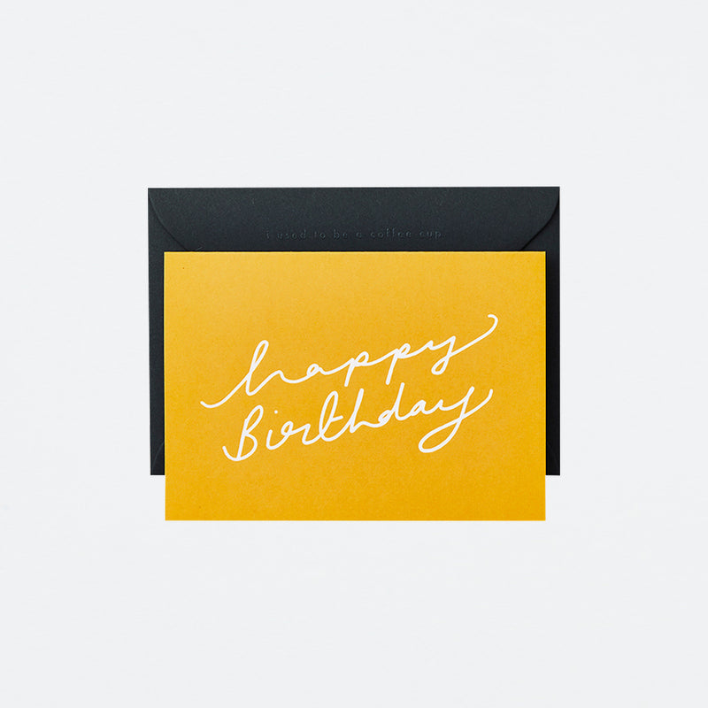 Extract Hbd Scroll Mustard Card