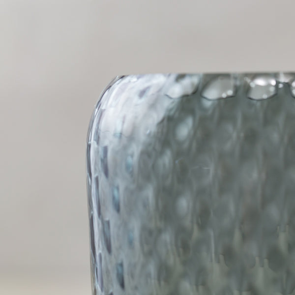 Optic Glass Vase L Gray