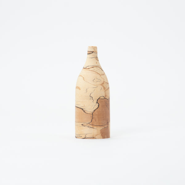 Small Bottle Vase Patterned Beech
