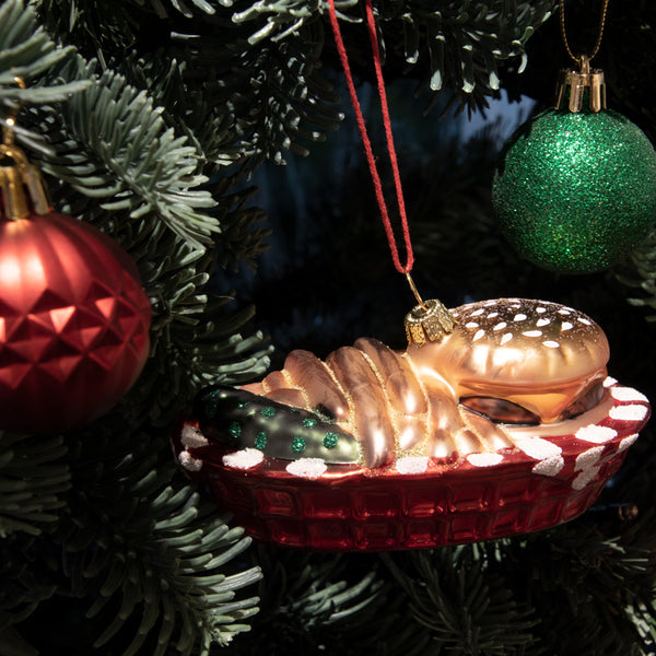 Christmas Ornament Burger Basket