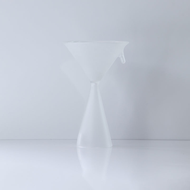 GF&CO. × clear b Glass Incense Burner Frosted White