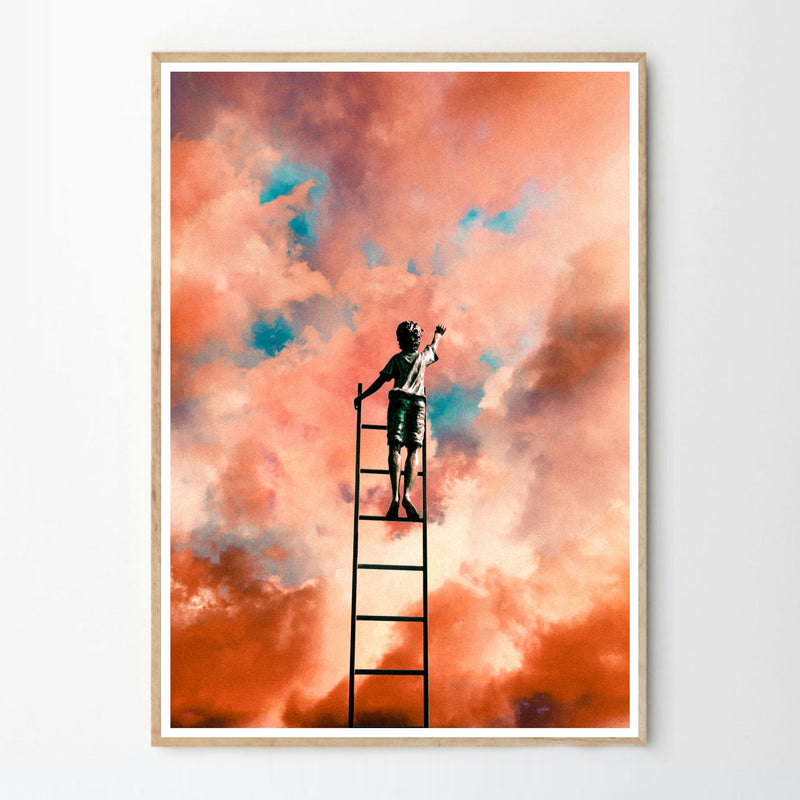 Cloud Painting Art Collage Print by Taudalpoi
