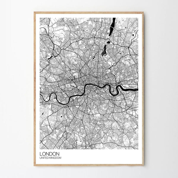 London City Map Drawing Print