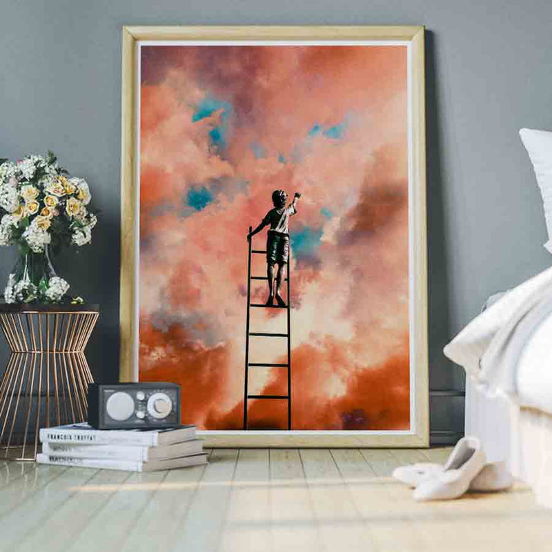 Cloud Painting Art Collage Print by Taudalpoi