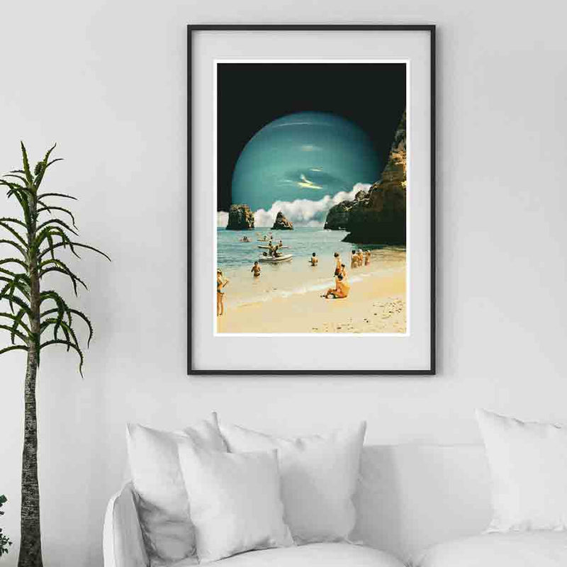 Time for a Swim Space Collage Print by Taudalpoi